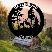 Load image into Gallery viewer, DEER SCENE - Steel Sign, Multiple Sizes and Colors Available