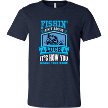 Load image into Gallery viewer, Fishin' Ain't About Luck Men's Unisex T-Shirt, Multi Colors, Extended Sizes, Shipping Included