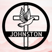 Load image into Gallery viewer, DOVE & CROSS Monogram - Steel Sign, Multiple Colors and Sizes Available