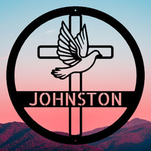 Load image into Gallery viewer, DOVE & CROSS Monogram - Steel Sign, Multiple Colors and Sizes Available
