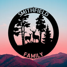 Load image into Gallery viewer, DEER SCENE - Steel Sign, Multiple Sizes and Colors Available