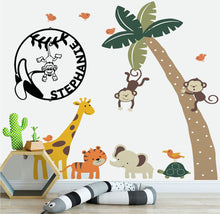 Load image into Gallery viewer, Monkey Around Monogram - Steel Sign, Baby Infant Nursery Shower Gift Multiple Sizes & Colors