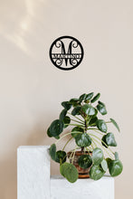 Load image into Gallery viewer, ORGANIC FLOURISH Circle Monogram - Steel Sign, Multiple Sizes and Colors Available