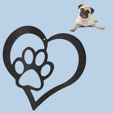 Load image into Gallery viewer, Paw of Love - Steel Sign, Multi Sizes and Colors for Dog Lovers Rescue Foster Pups