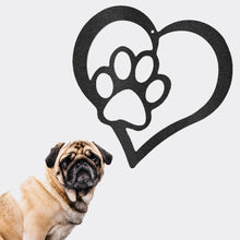 Load image into Gallery viewer, Paw of Love - Steel Sign, Multi Sizes and Colors for Dog Lovers Rescue Foster Pups