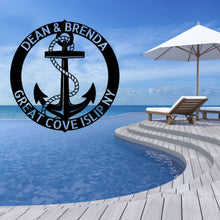 Load image into Gallery viewer, ELABORATE ANCHOR RING - Steel Sign, Multiple Sizes and Colors Available