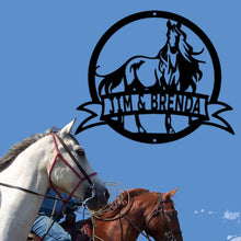 Load image into Gallery viewer, WINDBLOWN HORSE Monogram - Steel Sign, Multiple Sizes and Colors Available