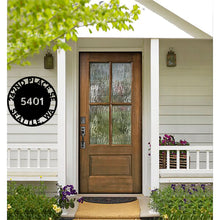 Load image into Gallery viewer, BOLD CONTEMPORARY CIRCLE Street Address Steel Sign, Multiple Colors & Sizes. Custom Laser Cut Name Sign