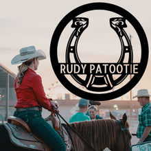 Load image into Gallery viewer, FANCY DETAILED HORSESHOE Monogram - Steel Sign, Multiple Sizes and Colors Available