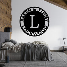 Load image into Gallery viewer, BOLD INITIAL Family Name - Steel Sign, Multiple Sizes and Colors Available