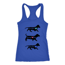 Load image into Gallery viewer, Doxie By Any Other Name Ladies Racerback Tank, Multi Colors - Free Shipping