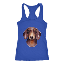 Load image into Gallery viewer, Dachshund Watercolor Ladies Racerback Tank Multi Colors Free Shipping