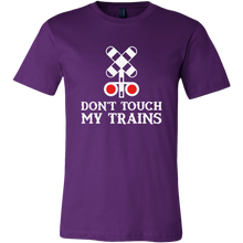 Load image into Gallery viewer, Don't Touch My Trains Mens Unisex T-Shirt, Multiple Colors, Extended Sizes, Shipping Included