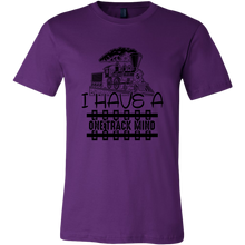 Load image into Gallery viewer, One Track Mind (Trains) - Unisex Mens T-Shirt, Multiple Colors, Extended Sizes, Shipping Included