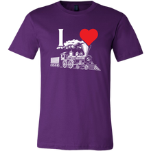 Load image into Gallery viewer, I Heart Trains Mens T Shirt, Multiple Colors, Extended Sizes, Shipping Included