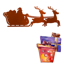 Load image into Gallery viewer, Santa's CHRISTMAS SLEIGH Wall Art, Laser Cut Steel, Multi Sizes & Colors
