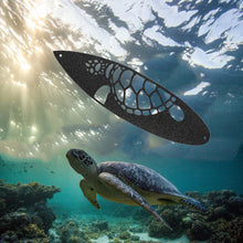 Load image into Gallery viewer, Swimming Sea Turtle Decorated Surfboard Wall Art Steel Plaque, Multi Colors & Sizes