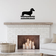 Load image into Gallery viewer, Personalized Dachshund Monogram - Steel Sign. Multi colors & sizes available. Short, long hair, wire hair versions!