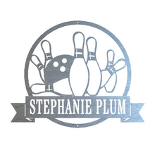 Load image into Gallery viewer, Bowling Name Monogram Sign, Precision Laser Cut, Multi Sizes & Colors