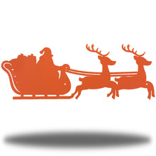 Load image into Gallery viewer, Santa's CHRISTMAS SLEIGH Wall Art, Laser Cut Steel, Multi Sizes & Colors