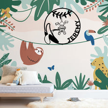 Load image into Gallery viewer, Monkey Around Monogram - Steel Sign, Baby Infant Nursery Shower Gift Multiple Sizes & Colors