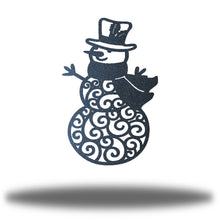 Load image into Gallery viewer, Cheerful Winter Christmas SNOWMAN Wall Decor, Laser Cut Steel, Multi Sizes & Colors