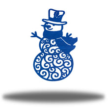 Load image into Gallery viewer, Cheerful Winter Christmas SNOWMAN Wall Decor, Laser Cut Steel, Multi Sizes & Colors