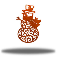 Load image into Gallery viewer, Cheerful Winter Christmas SNOWMAN Wall Decor, Laser Cut Steel, Multi Sizes & Colors
