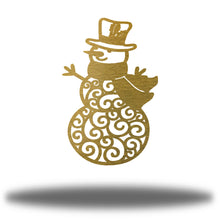 Load image into Gallery viewer, Cheerful Winter Christmas SNOWMAN Wall Decor, Laser Cut Steel, Multi Sizes & Colors