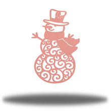 Load image into Gallery viewer, Cheerful Winter Christmas SNOWMAN Wall Decor, Laser Cut Steel, Multi Sizes & Colors