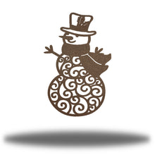 Load image into Gallery viewer, Cheerful Winter Christmas SNOWMAN Wall Decor, Laser Cut Steel, Multi Sizes & Colors
