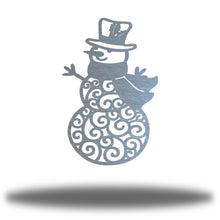 Load image into Gallery viewer, Cheerful Winter Christmas SNOWMAN Wall Decor, Laser Cut Steel, Multi Sizes & Colors