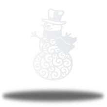 Load image into Gallery viewer, Cheerful Winter Christmas SNOWMAN Wall Decor, Laser Cut Steel, Multi Sizes & Colors