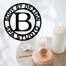 Load image into Gallery viewer, LETTER Family Name and Monogram Steel Sign, Multiple Colors and Sizes