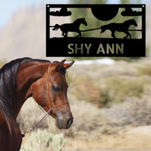 Load image into Gallery viewer, CLOUDY SKY HORSES Monogram - Steel Sign, Multiple Sizes and Colors Available