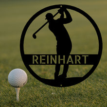 Load image into Gallery viewer, GOLFER Monogram - Laser Cut Steel Sign in Multiple Colors and Sizes