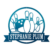 Load image into Gallery viewer, Bowling Name Monogram Sign, Precision Laser Cut, Multi Sizes & Colors