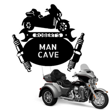 Load image into Gallery viewer, Trike Biker Tri-Glide Like Monogram Steel Sign, Multiple Sizes & Colors, HD Harley 3 Wheel Motorcycle