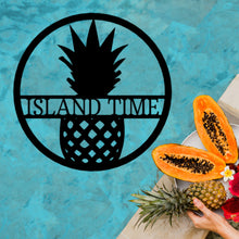 Load image into Gallery viewer, TROPICAL & WELCOME PINEAPPLE Monogram - Steel Sign, Multiple Sizes & Colors Available