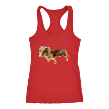 Load image into Gallery viewer, Dachshund Flower Collar Ladies Racerback Tank Multi Colors Free Shipping