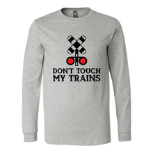 Load image into Gallery viewer, Don't Touch My Trains Unisex Long Sleeve T-Shirt Extended Sizes Available Shipping Included