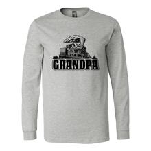 Load image into Gallery viewer, Grandpa Train, Locomotive - Unisex Long Sleeve T-Shirt, Multi Colors, Extended Sizes, Shipping Included