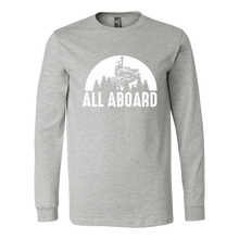 Load image into Gallery viewer, All Aboard (Train) - Unisex Long Sleeve T-Shirt, Extended Size, Shipping Included