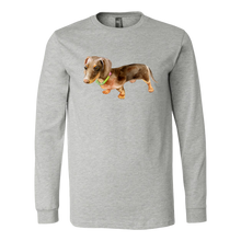 Load image into Gallery viewer, Flower Doxie Long Sleeved T-Shirt, Unisex, Multi Colors, Extended Size, Free Shipping