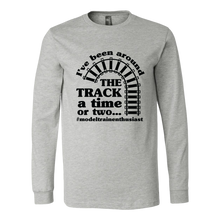 Load image into Gallery viewer, Been Around The Track Unisex Long Sleeve T-Shirt Extended Sizes Available Shipping Included