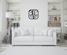 Load image into Gallery viewer, SQUARE CLASSIC Family Name - Steel Sign, Multiple Sizes and Colors Available