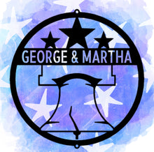 Load image into Gallery viewer, RINGING FREEDOM Monogram - Steel Sign, Multiple Sizes & Colors, Liberty Bell Personalized