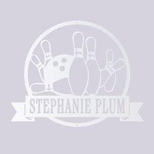 Load image into Gallery viewer, Bowling Name Monogram Sign, Precision Laser Cut, Multi Sizes & Colors