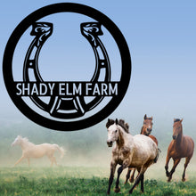 Load image into Gallery viewer, FANCY DETAILED HORSESHOE Monogram - Steel Sign, Multiple Sizes and Colors Available