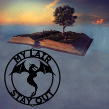 Load image into Gallery viewer, Winged Dragon Ring Monogram Laser Cut Steel Plaque, Multi Colors & Sizes, Protector Spirit Guide